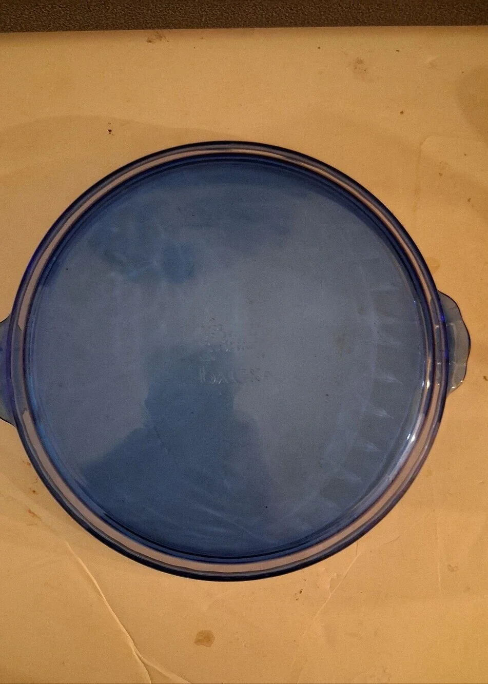 Vintage Pyrex #229 Fluted Deep Dish Pie Pan 9.5” Cobalt Blue Glass